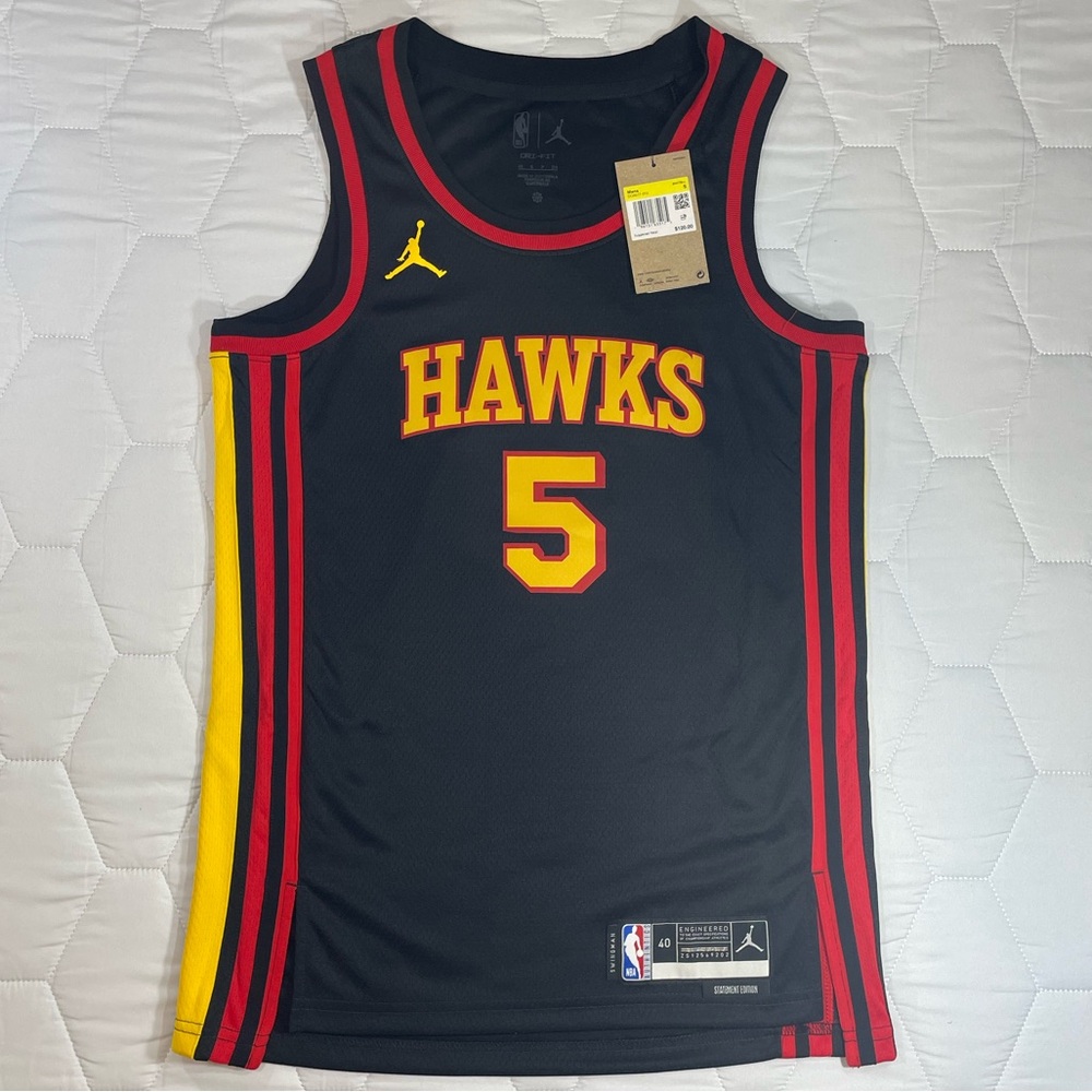 Men’s Jordan Atlanta Hawks NBA Jersey Black Size SMALL